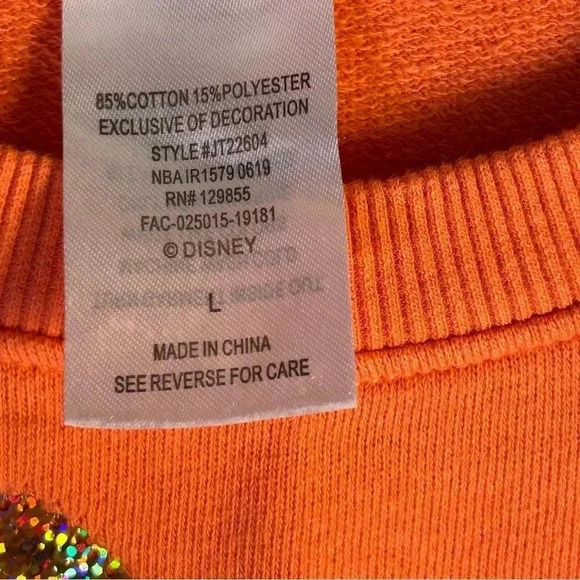 Disney Parks Womens Large Reversible Sequined Mickey Mouse Top Coral Orange - Picture 4 of 10